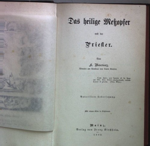 Das heilige meßopfer und der - heilige,