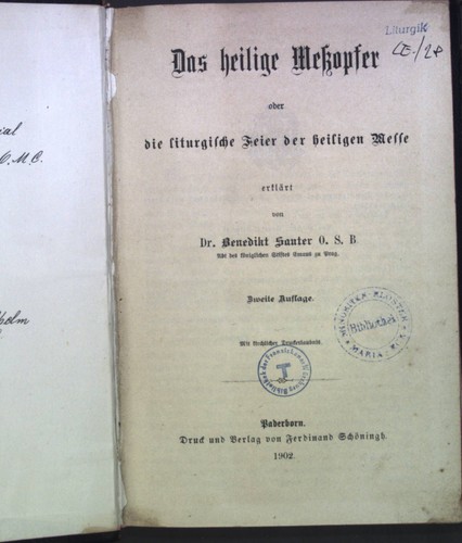 Das heilige meßopfer - heilige,