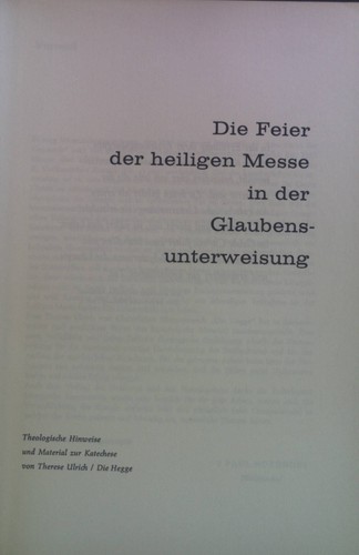 Die feier der heiligen messe - feier,