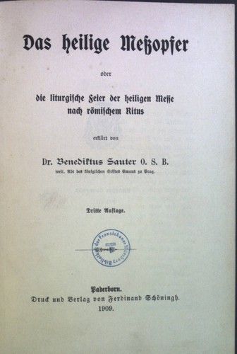 Das heilige meßopfer - meßopfer, die