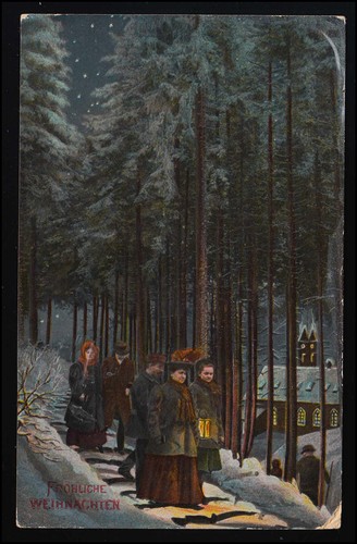 Fröhliche weihnachten - ak,