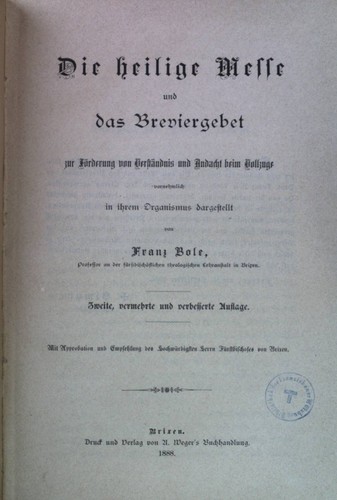 Die heilige messe und das - heilige,