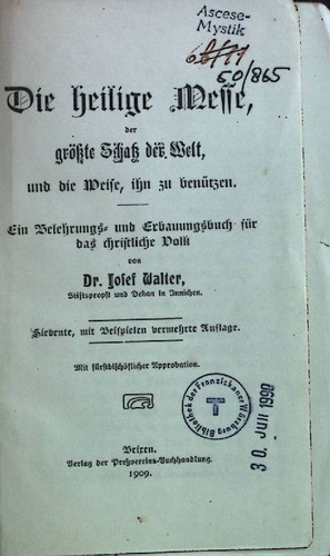 Die heilige messe der - heilige,