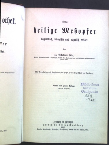 Das heilige meßopfer - heilige,
