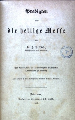 Predigten über die heilige